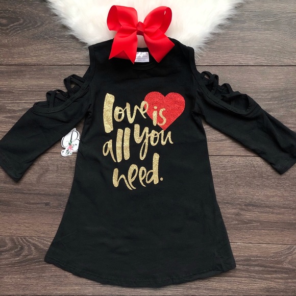 Other - Boutique Toddler Girl Open Sleeve Dress